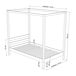 Cama individual de roble con dosel N01 90x200 Cama individual de roble con dosel N01 90x200 Roble