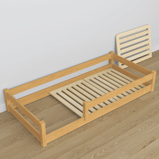 Cama baixa de madeira N02 pinho natural Cama baixa de madeira N02 pinho natural