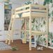 Cama alta de madera N03 80x190 Cama alta de madera N03 80x190 Pino