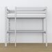 Cama alta de madera con escritorio N05 80x180 Cama alta de madera con escritorio N05 80x180 Blanco/ Gris
