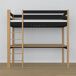 Cama alta de madera con escritorio N05 90x190 Cama alta de madera con escritorio N05 90x190 Negro