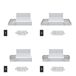 Cama individual de madera con dosel N01 90x200 Cama individual de madera con dosel N01 90x200 Blanco/ Gris