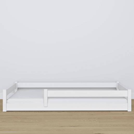 Cama baixa de madeira N02 branco