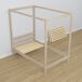 Cama individual de roble con dosel N01 80x180 Cama individual de roble con dosel N01 80x180 Roble