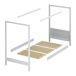 Cama individual de madera con dosel N02 80x180 Cama individual de madera con dosel N02 80x180 Madera
