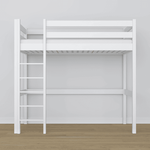 Cama alta de madeira N05 branco