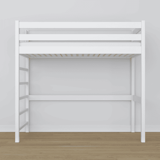 Cama alta de madeira N01 branco Cama alta de madeira N01 branco