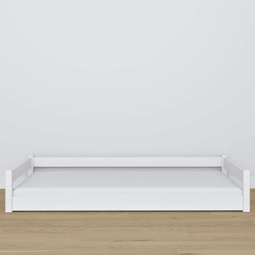 Cama baixa de madeira N02 branco Cama baixa de madeira N02 branco
