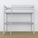 Cama alta de madera con escritorio N03 120x200 Cama alta de madera con escritorio N03 120x200 Blanco/ Gris