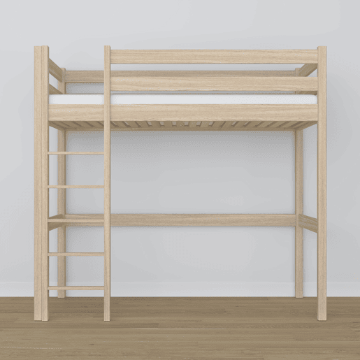 Cama mezzanine de carvalho N05 carvalho branqueado