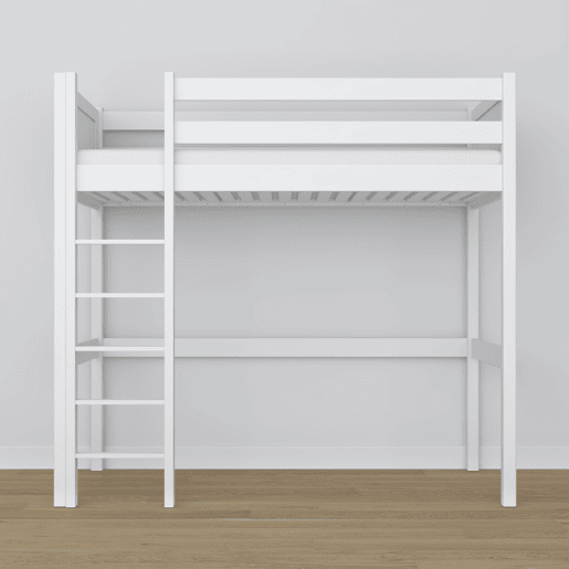 Cama alta de madeira N06 branco Cama alta de madeira N06 branco