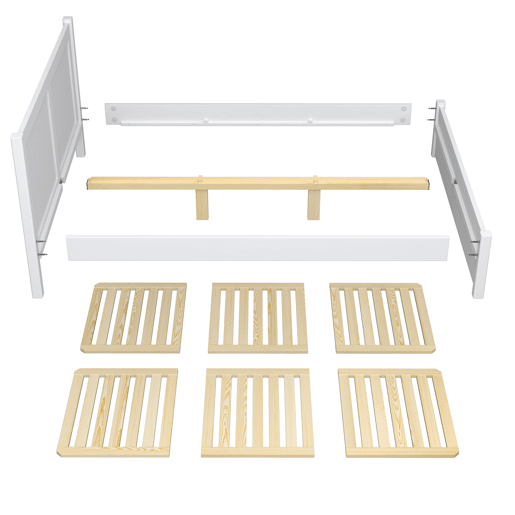 Cama individual de madeira com dossel N01 cinza