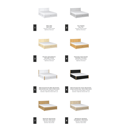 Cama individual de madeira com dossel N01 cinza