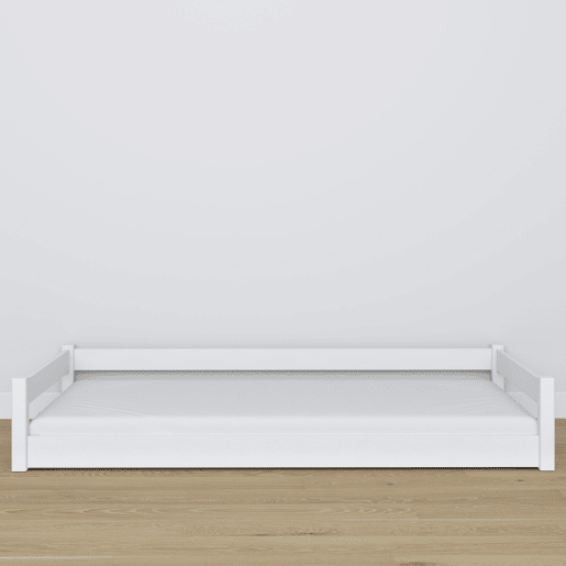 Cama baixa de madeira N02 branco