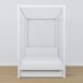 Cama individual de madera con dosel y cajón para colchón N02 90x190 Cama individual de madera con dosel y cajón para colchón N02 90x190 Blanco/ Gris
