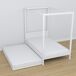 Cama individual de madera con dosel y cajón para colchón N02 90x190 Cama individual de madera con dosel y cajón para colchón N02 90x190 Blanco/ Gris