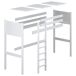 Cama alta de madera N06 90x180 Cama alta de madera N06 90x180 Blanco/ Gris