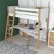 Cama alta de madera con escritorio N04 120x180 Cama alta de madera con escritorio N04 120x180 Madera