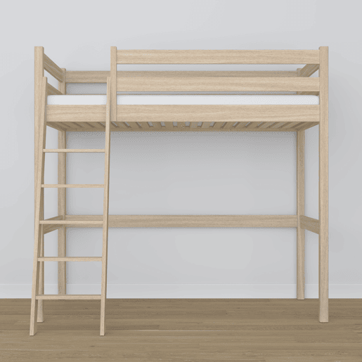 Cama mezzanine de carvalho N03 carvalho branqueado
