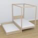 Cama individual de roble con dosel y cajón N02 80x200 Cama individual de roble con dosel y cajón N02 80x200 Roble