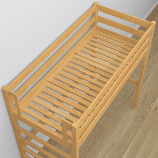 Cama alta de madeira N01 pinho natural Cama alta de madeira N01 pinho natural