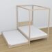 Cama individual de roble con dosel y cajón para colchón adicional N02 120x190 Cama individual de roble con dosel y cajón para colchón adicional N02 120x190 Roble