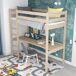 Cama alta de roble con escritorio N05 120x200 Cama alta de roble con escritorio N05 120x200 Roble