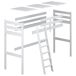 Cama alta de madera N03 80x200 Cama alta de madera N03 80x200 Negro