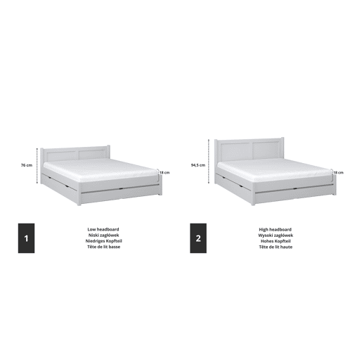 Cama individual de madeira com dossel N01 cinza Cama individual de madeira com dossel N01 cinza