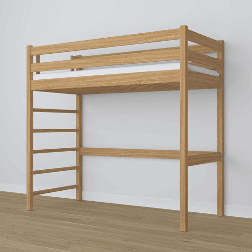 Cama mezzanine de carvalho N01 carvalho natural Cama mezzanine de carvalho N01 carvalho natural