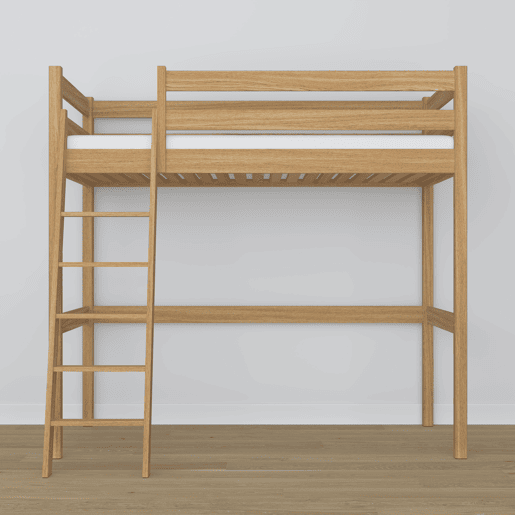Cama mezzanine de carvalho N03 carvalho natural