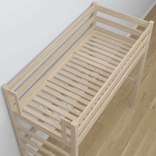Cama mezzanine de carvalho N01 carvalho branqueado