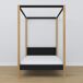 Cama individual de madera con dosel N02 80x190 Cama individual de madera con dosel N02 80x190 Negro