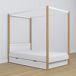 Cama individual de madera con dosel y cajón para colchón N02 80x200 Cama individual de madera con dosel y cajón para colchón N02 80x200 Madera
