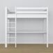 Cama alta de madera con escritorio N06 120x190 Cama alta de madera con escritorio N06 120x190 Blanco/ Gris
