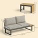 Conjunto de Jardín Aluminio, Tela de Fibra Outsunny Conjunto de Jardín Aluminio, Tela de Fibra Outsunny Gris