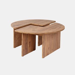 Mesa de centro de madeira Moira 90 x 90 x 41 cm - Pinho Atlântico