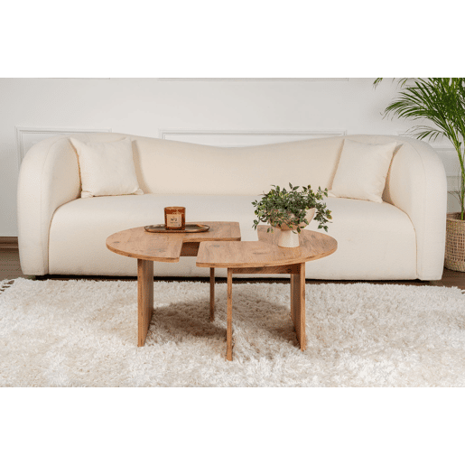 Mesa de centro de madeira Moira 90 x 90 x 41 cm - Pinho Atlântico Mesa de centro de madeira Moira 90 x 90 x 41 cm - Pinho Atlântico
