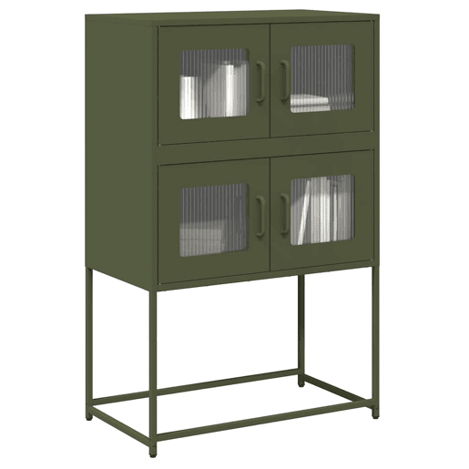 Aparador - Bufete - Móvei de apoio alto 68x39x107 cm aço verde azeitona pt2391
