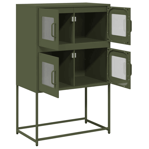 Aparador - Bufete - Móvei de apoio alto 68x39x107 cm aço verde azeitona pt2391