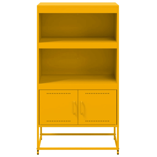 Aparador - Bufete - Móvei de apoio alto 68,5x38,5x123,5 cm aço amarelo mostarda pt2184
