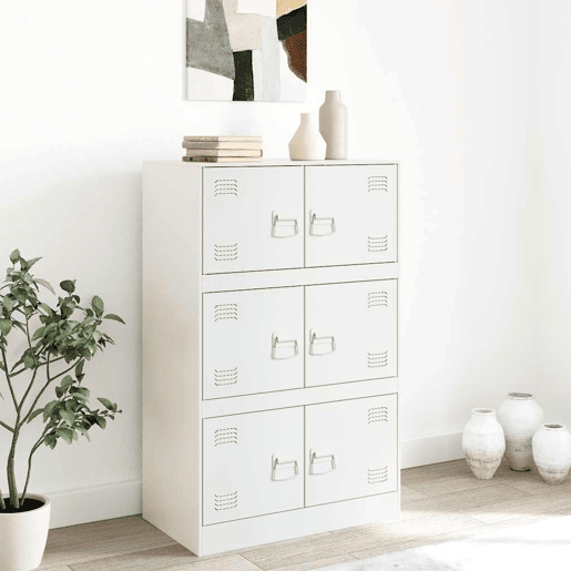 Aparador - Bufete - Móvei de apoio 67x39x107 cm aço branco pt2211