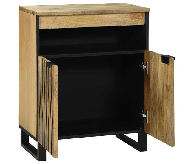 Aparador - mueble de almacenamiento marrón 60 x 33 x 75 cm madera maciza de mango es4759