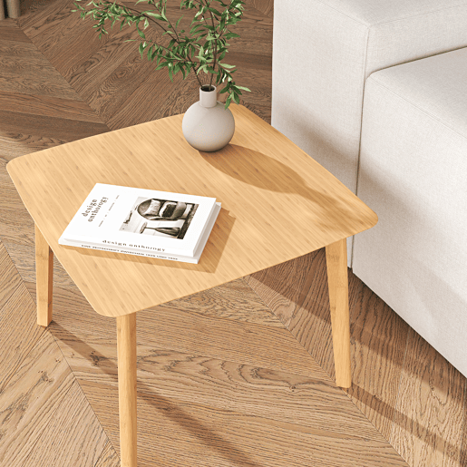 Mesa de apoio Haad quadrado bambu 45x50x50 cm Natural en.casa