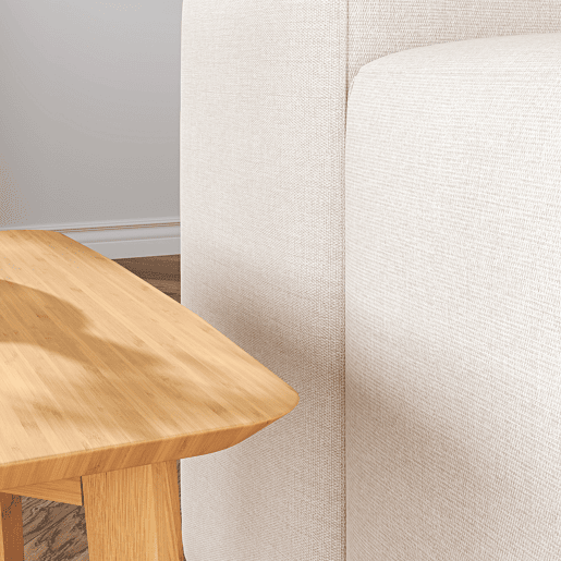 Mesa de apoio Haad quadrado bambu 45x50x50 cm Natural en.casa