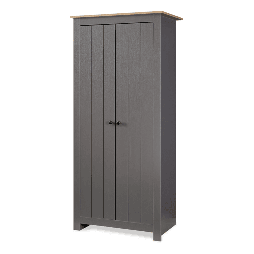 Roupeiro Trorjam com 2 portas 175x80x52 cm CinzentoCarvalho en.casa