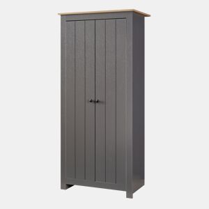 Roupeiro Trorjam com 2 portas 175x80x52 cm CinzentoCarvalho en.casa