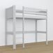 Cama alta de madera N06 90x200 Cama alta de madera N06 90x200 Blanco/ Gris