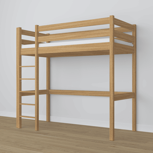 Cama mezzanine de carvalho N05 carvalho natural Cama mezzanine de carvalho N05 carvalho natural