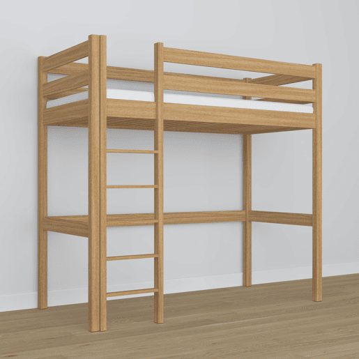 Cama mezzanine de carvalho N05 carvalho natural Cama mezzanine de carvalho N05 carvalho natural